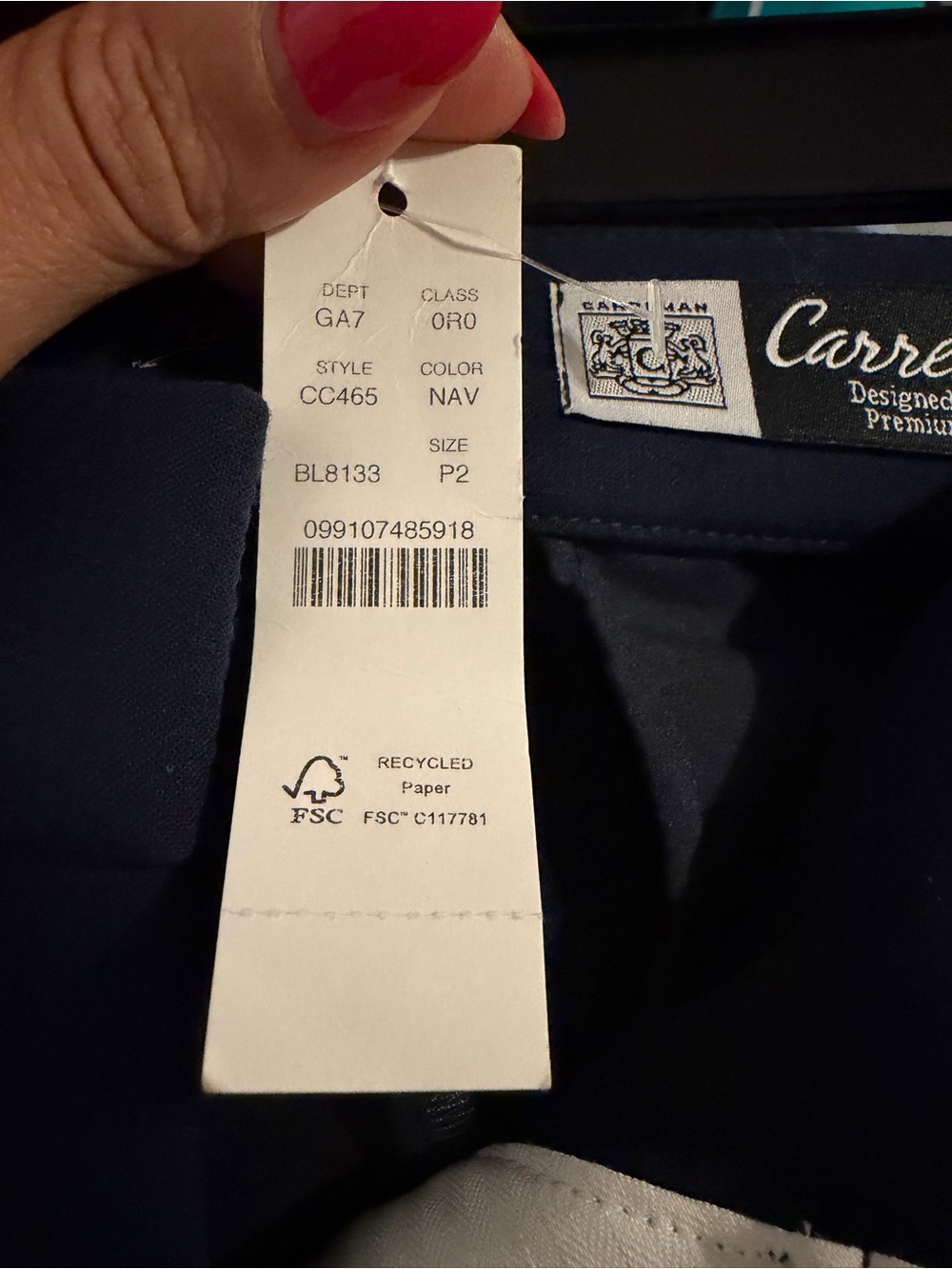 J. Crew Navy Wide Leg Women’s Trouser in Four-Season Stretch - Picture 2 of 3